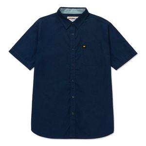 Camisa Cat Hombre Poplin S/S Azul Marino
