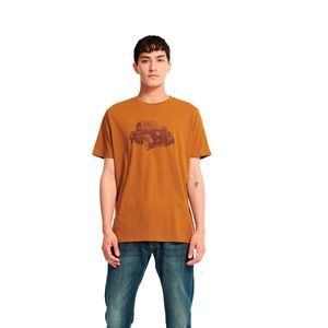 Remera Cat Hombre Heritage Vintage Truck Marrón