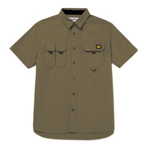 Camisa Cat Hombre Utility S/S Verde