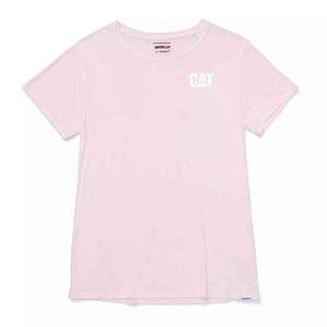 Remera Cat Mujer Cat Logo Rosa