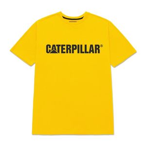 Remera Cat Hombre Original Fit Caterpillar Logo Amarillo