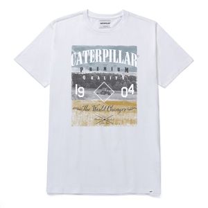 Remera Cat Hombre Foundation World Blanco