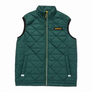 Chaleco Cat Hombre Mediumweight Insulated Triangle Quilted Verde