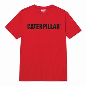 Remera Cat Hombre Original Fit Caterpillar Logo Rojo