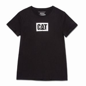 Remera Cat Mujer Metallic Cat Logo Negro