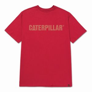 Remera Cat Hombre Caterpillar Logo Rojo