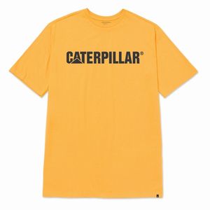 Remera Cat Hombre Caterpillar Logo Amarillo