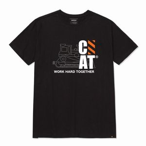 Remera Cat Hombre Workwear Graphic 3 Negro
