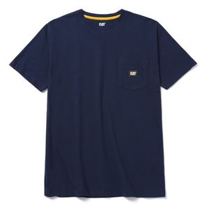 Remera Cat Hombre Label Pocket Azul Marino