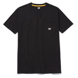 Remera Cat Hombre Label Pocket Negro