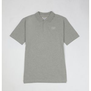 Polo Cat Hombre Cat Logo Pique Gris