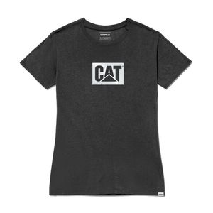 Remera Cat Mujer Metallic Cat Logo Negro