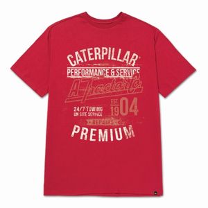 Remera Cat Hombre Historic Tradition Graphic Tee Rojo