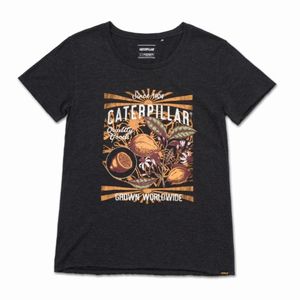 Remera Cat Mujer Crew Graphic Tee 4 Negro