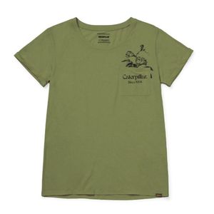 Remera Cat Mujer Novelty Pocket Tee 1 Verde