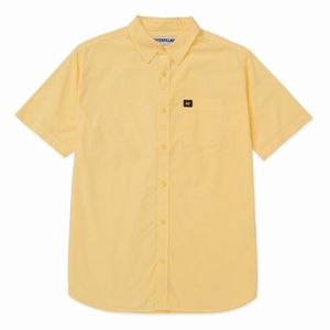 Camisa Cat Hombre Poplin S/S Shirt Amarillo