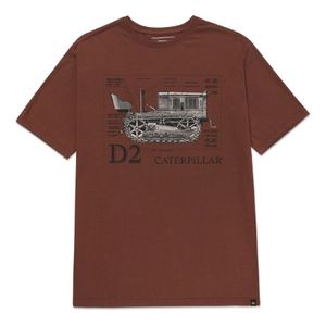 Remera Cat Hombre Historic Traditions Graphic Te Marron
