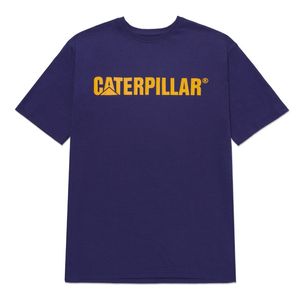 Remera Cat Hombre Caterpillar Logo Tee Azul