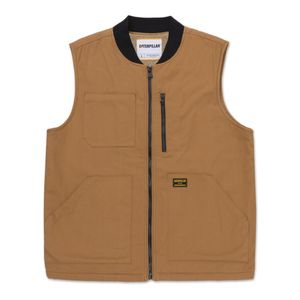 Chaleco Cat Hombre Utility Sherpa Lined Vest Marron