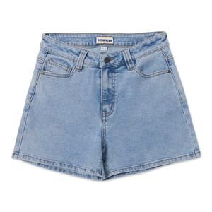 Short Cat Mujer Denim 5-Pocket Short Celeste