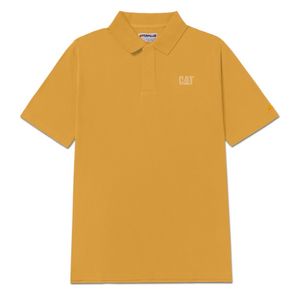 Polo Cat Hombre Cat Logo Pique Polo Amarillo