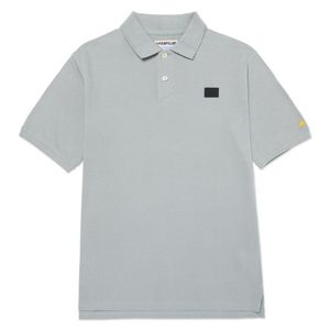 Polo Cat Hombre Cat Logo Pique Polo Gris