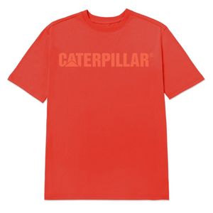 Remera Cat Hombre Cat Logo Rojo